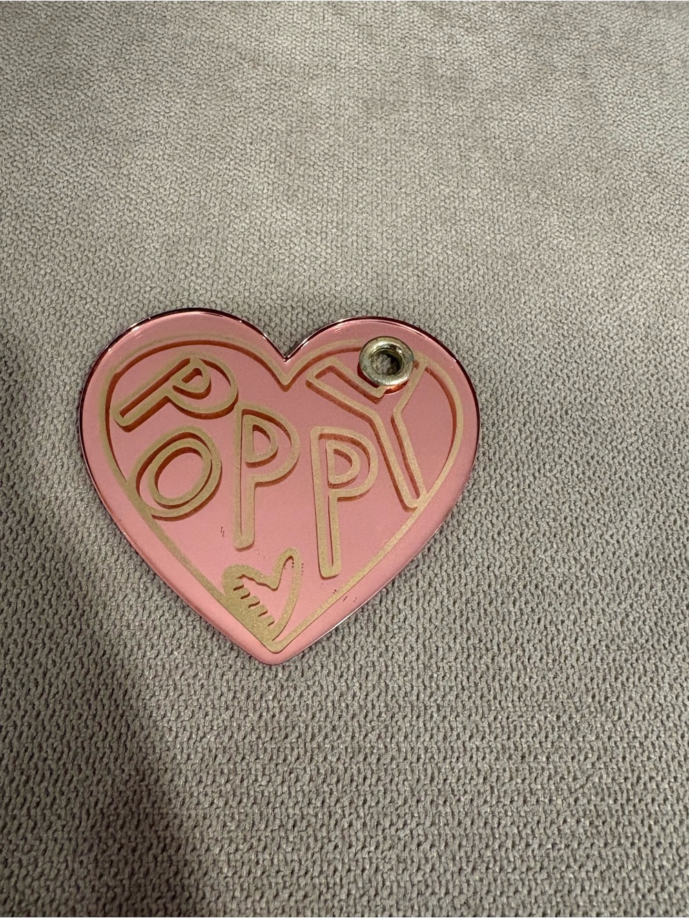 Coach Poppy heart charm